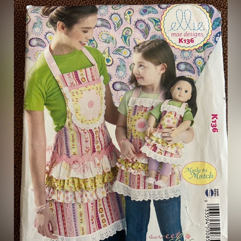 Adorable Aprons Pattern. 3 Sizes